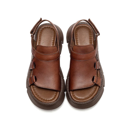 Leather Platform Sandals