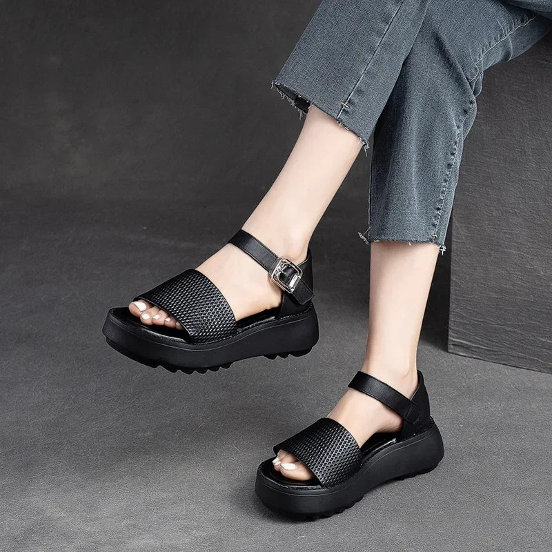 Leather Ankle Sandals