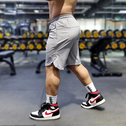 Zipper Pocket Bodybuilding Running Shorts