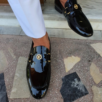 Black Round Toe Loafers