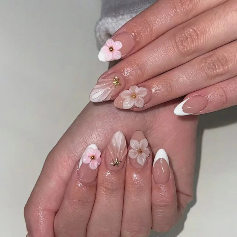 Floral Ballerina Press-On Nails