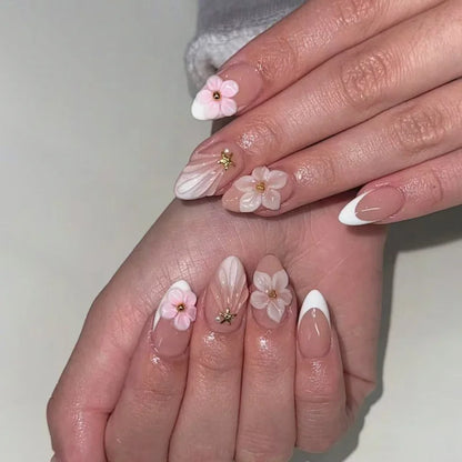 Floral Ballerina Press-On Nails