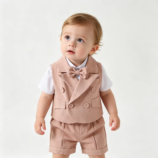 Formal Vest and Shorts Suit Set