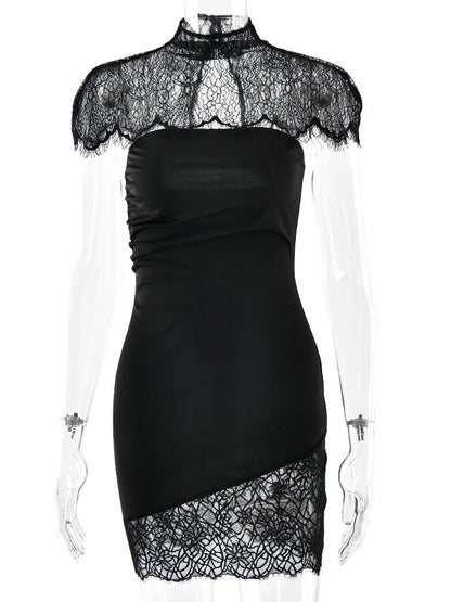 LaceMuse Strapless Evening Dress