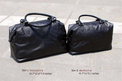Genuine Cowhide Leather Duffel Bag