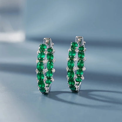 Zircon Hoop Earrings