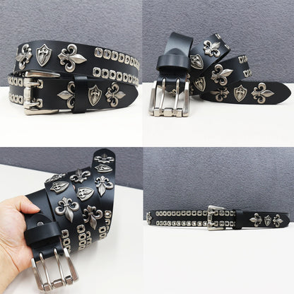 Heavy duty leather belt