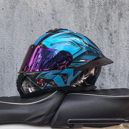 ORZ-B08A Glossy Mecha Racing Helmet
