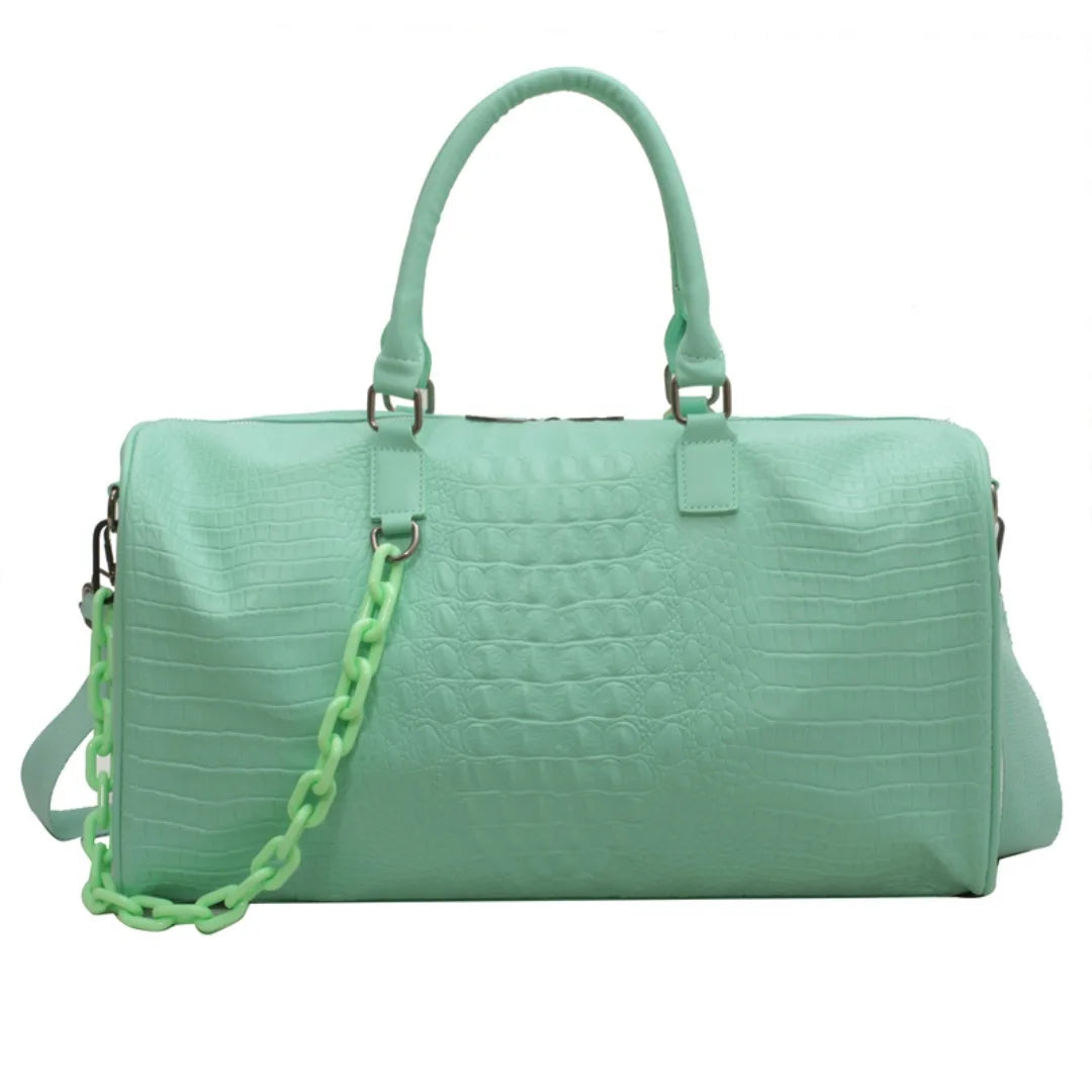 PU Leather Boston Bag