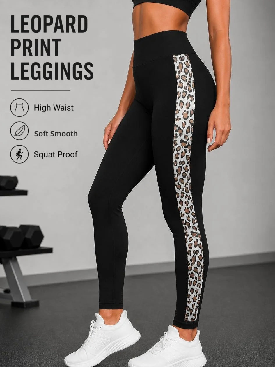 Leopard Print 4-Way Stretch Leggings