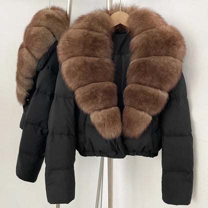 Fur Collar Duck Down Puffer Jacket