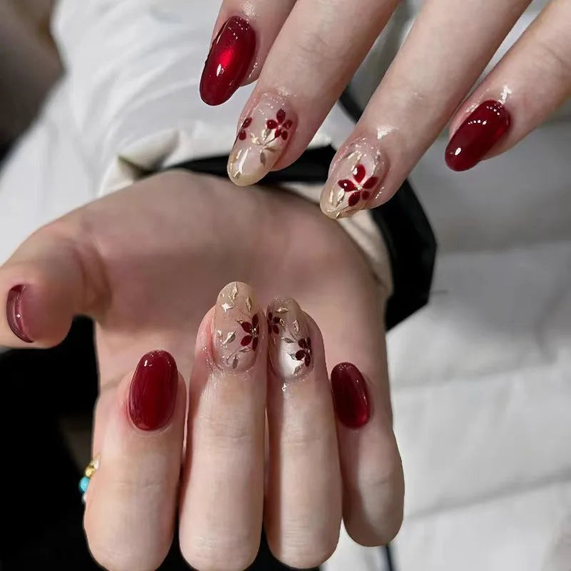 Floral Ballerina Press-On Nails