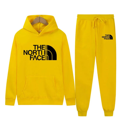 Unisex Two-Piece Hooded Tracksuit Set