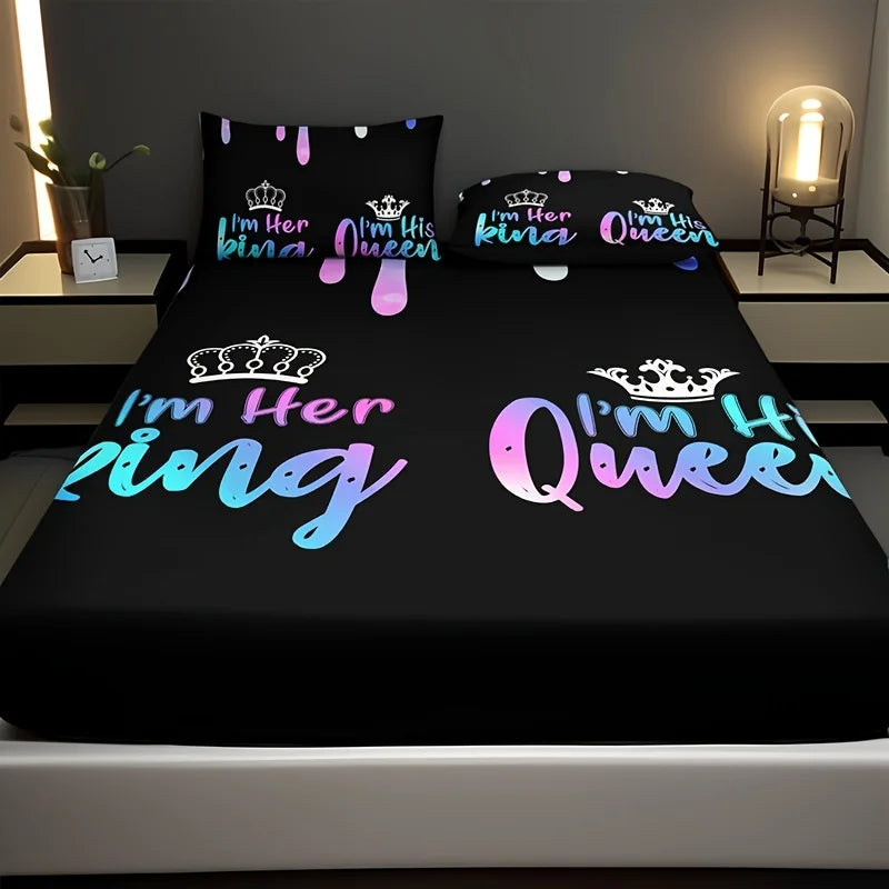 Black Fitted Bed Sheet