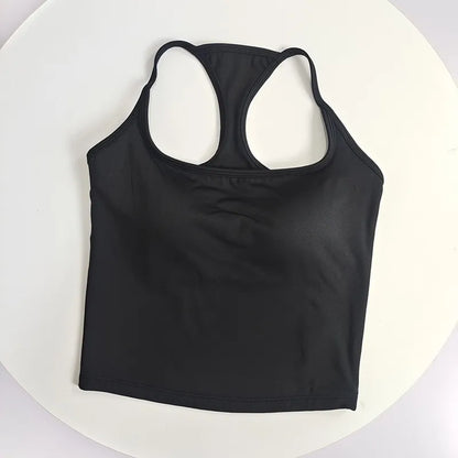 Thin-Strap Backless Yoga Tank