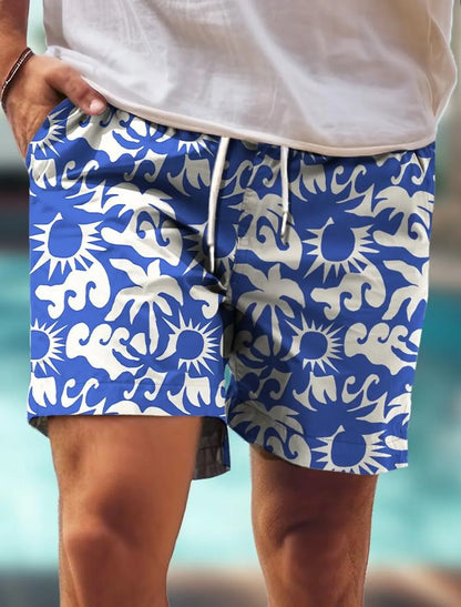 Kawaii Icon Drawstring Board Shorts