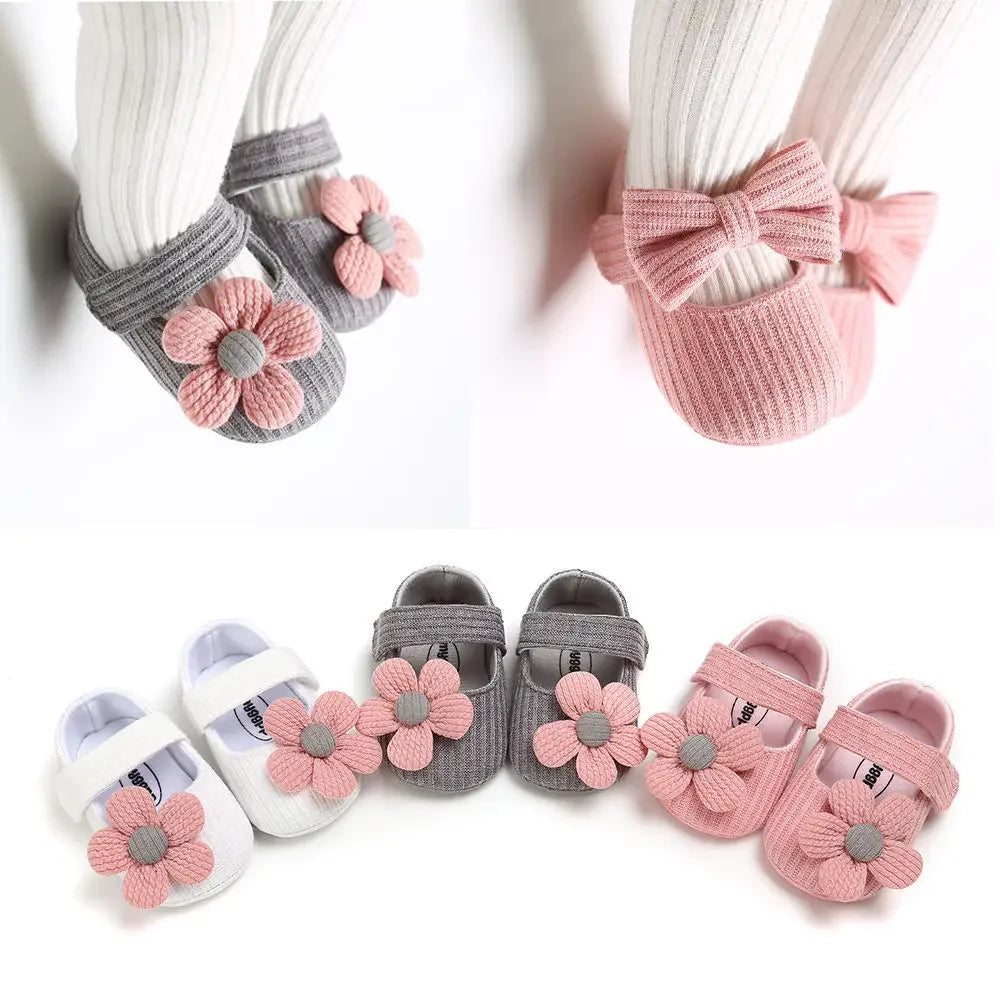 Flower Cotton First Walker Shoes