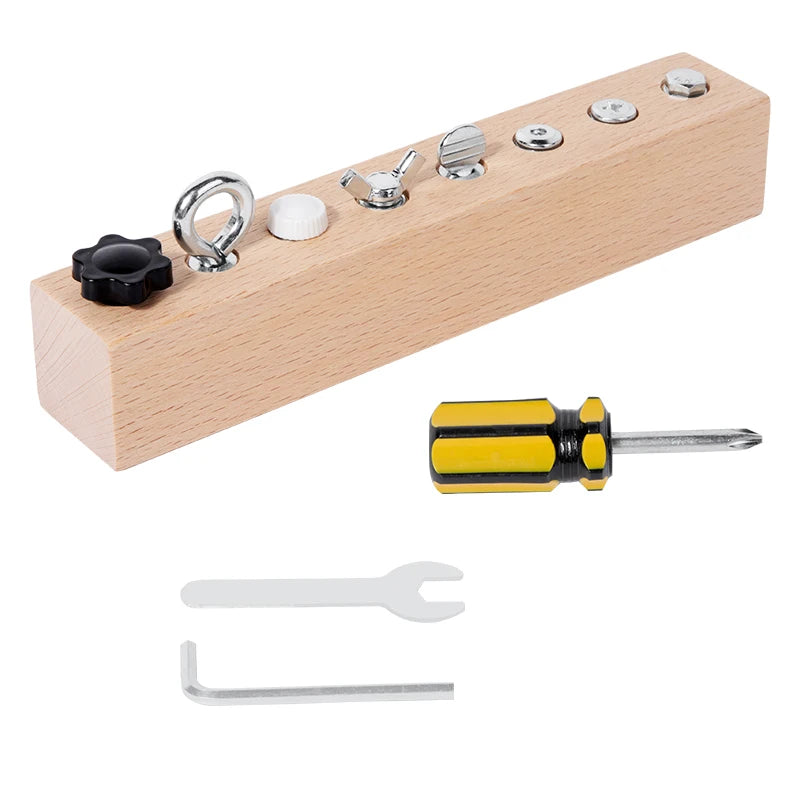 Wooden Screw Nut Toy