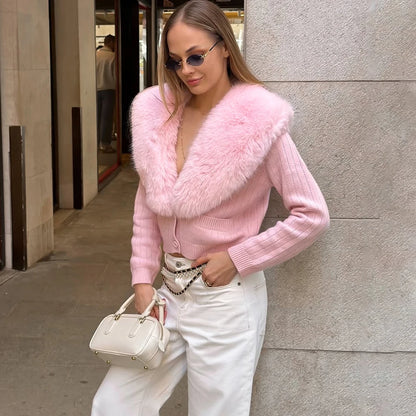 Plush Knit Button Cardigan