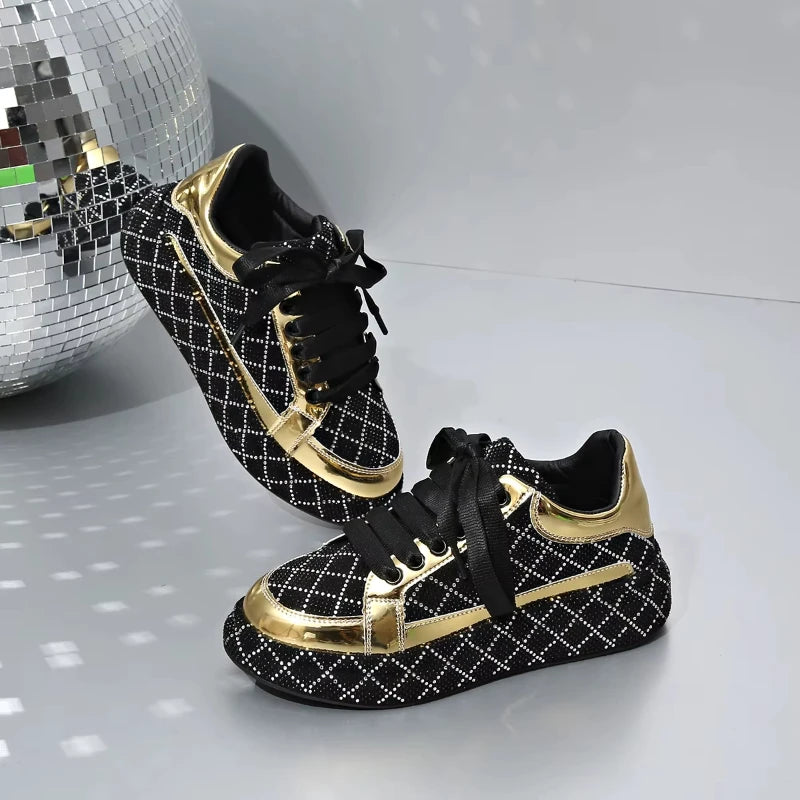 Rhinestone Platform Sneakers