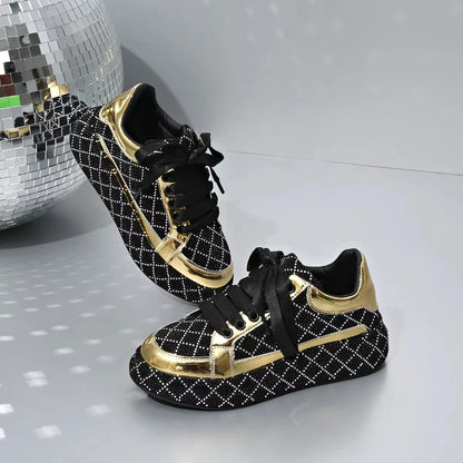 Rhinestone Platform Sneakers