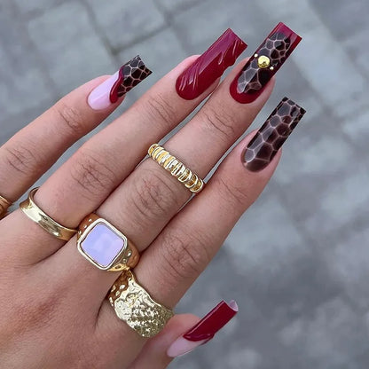 Leopard Cherry Press-On Nails