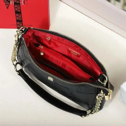 Moon-Shaped PU Crossbody Bag