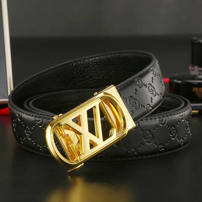 Luxury designer leather belt