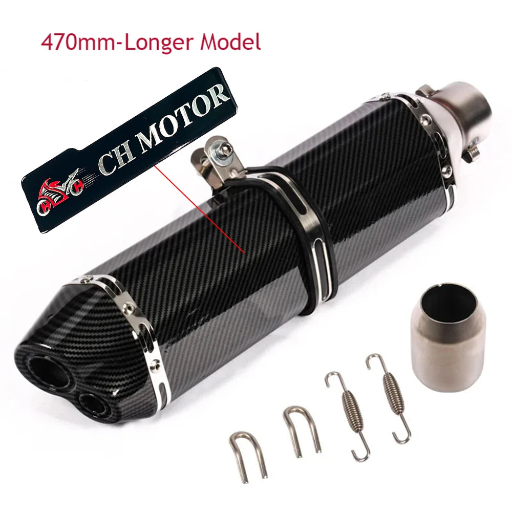 Universal 51mm Escape Moto Exhaust Muffler Tube