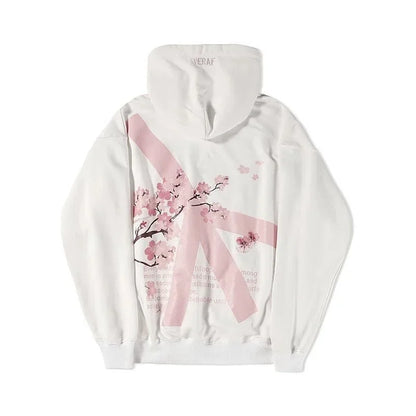 Pink Print Oversized Hoodie