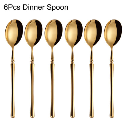 Metal Gold Cutlery Set Tableware