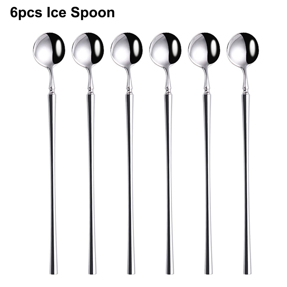 Metal Solid Color Spoon Set