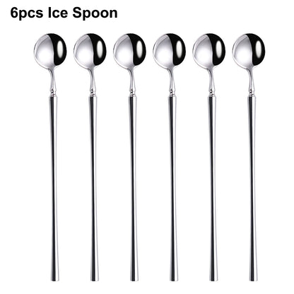 Metal Solid Color Spoon Set