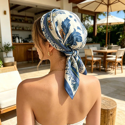 Square Scarf Hijab Neckerchief Floral