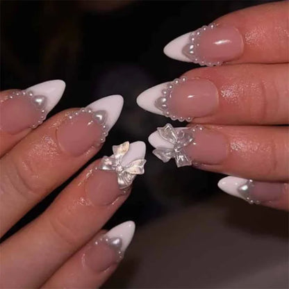 24Pcs French Ballerina Nail Tips