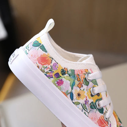 Floral Low-Top Canvas Shoes