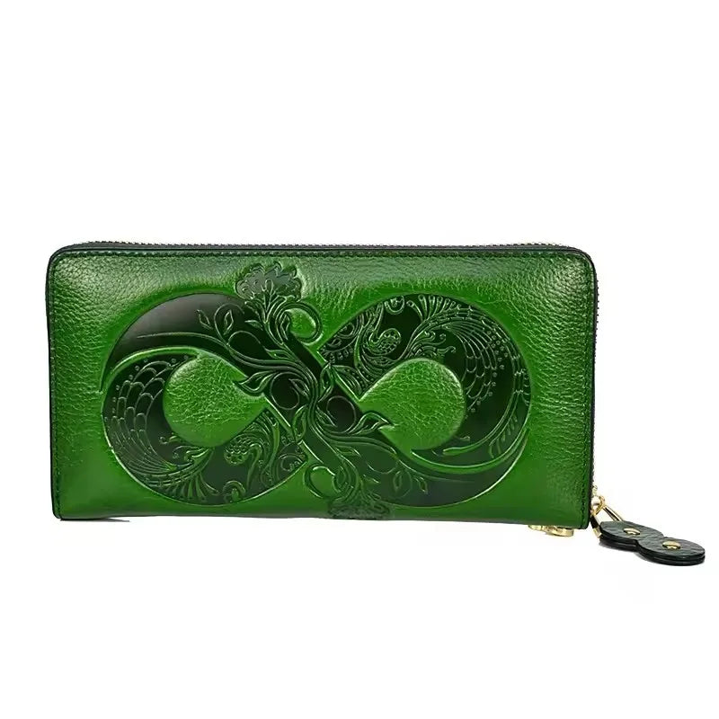 Floral Leather Wallet