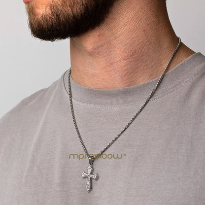 Metal Stainless Steel Cross Necklace Street Party