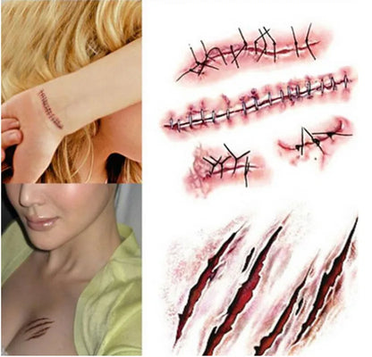 Halloween Zombie Acars Tattoos Sticker
