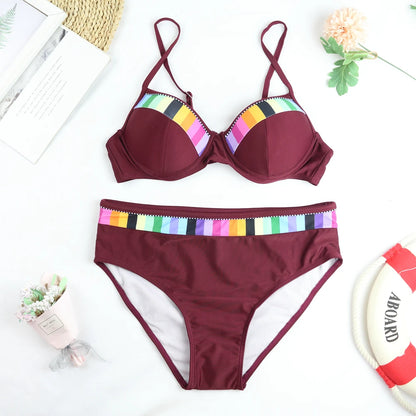 Striped Bikini Set
