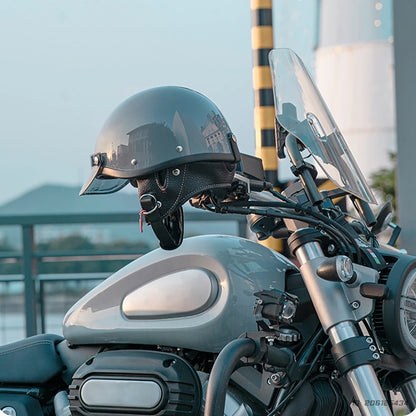 HEROBIKER Open-Face Vintage Scooter Helmet