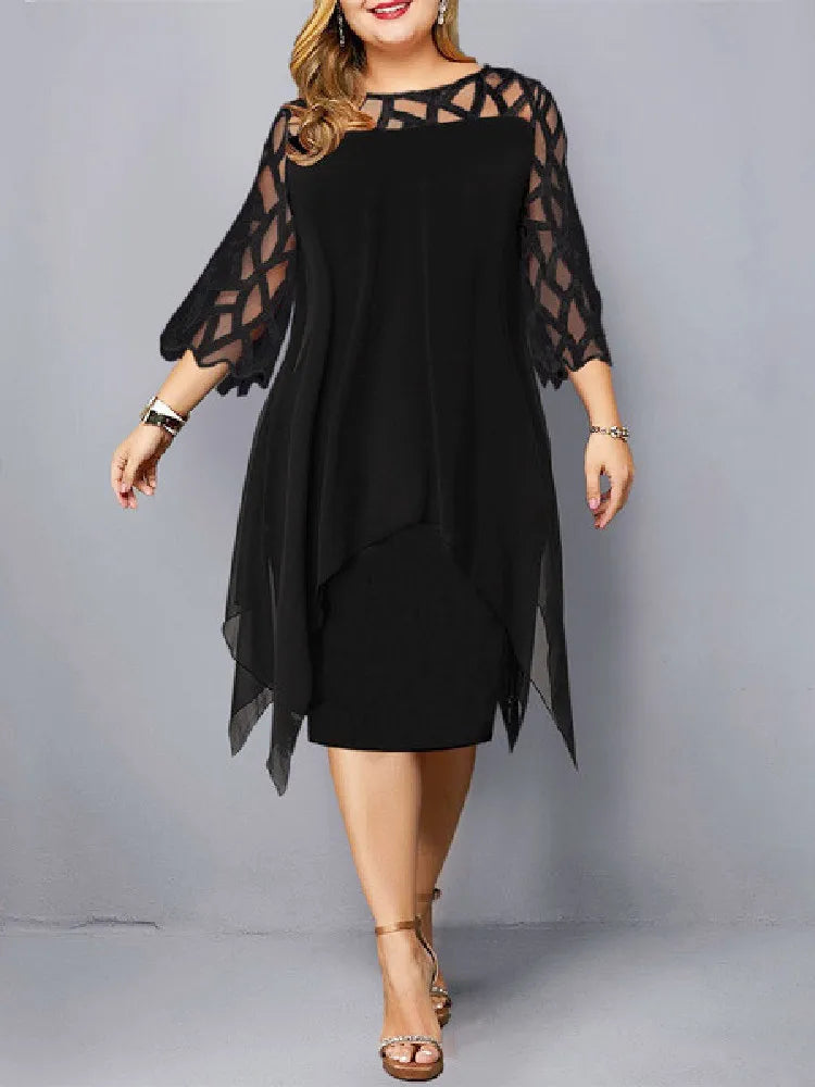 Plus Size Curvy Midi Dress
