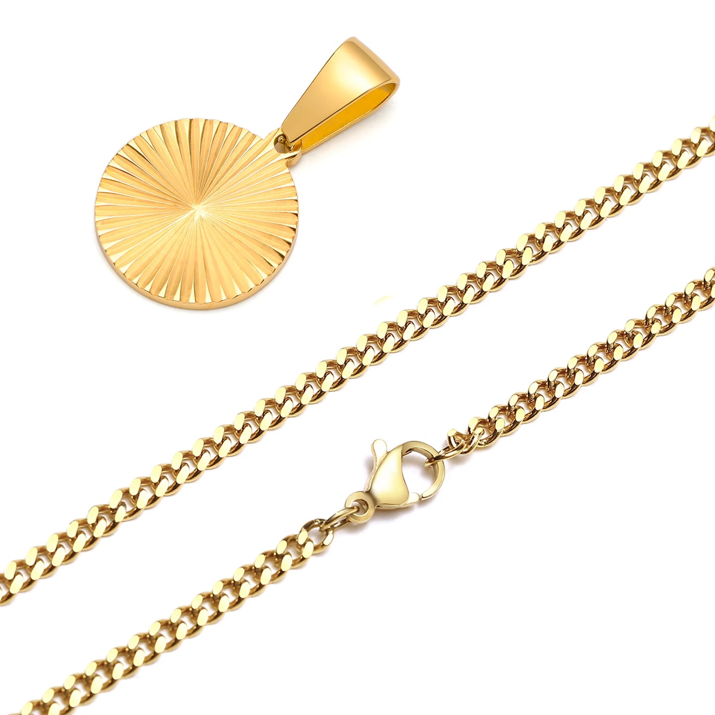 Metal Round Stainless Necklace Party