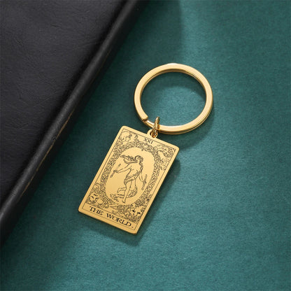 Tarot Key Chain Arcana Pendant