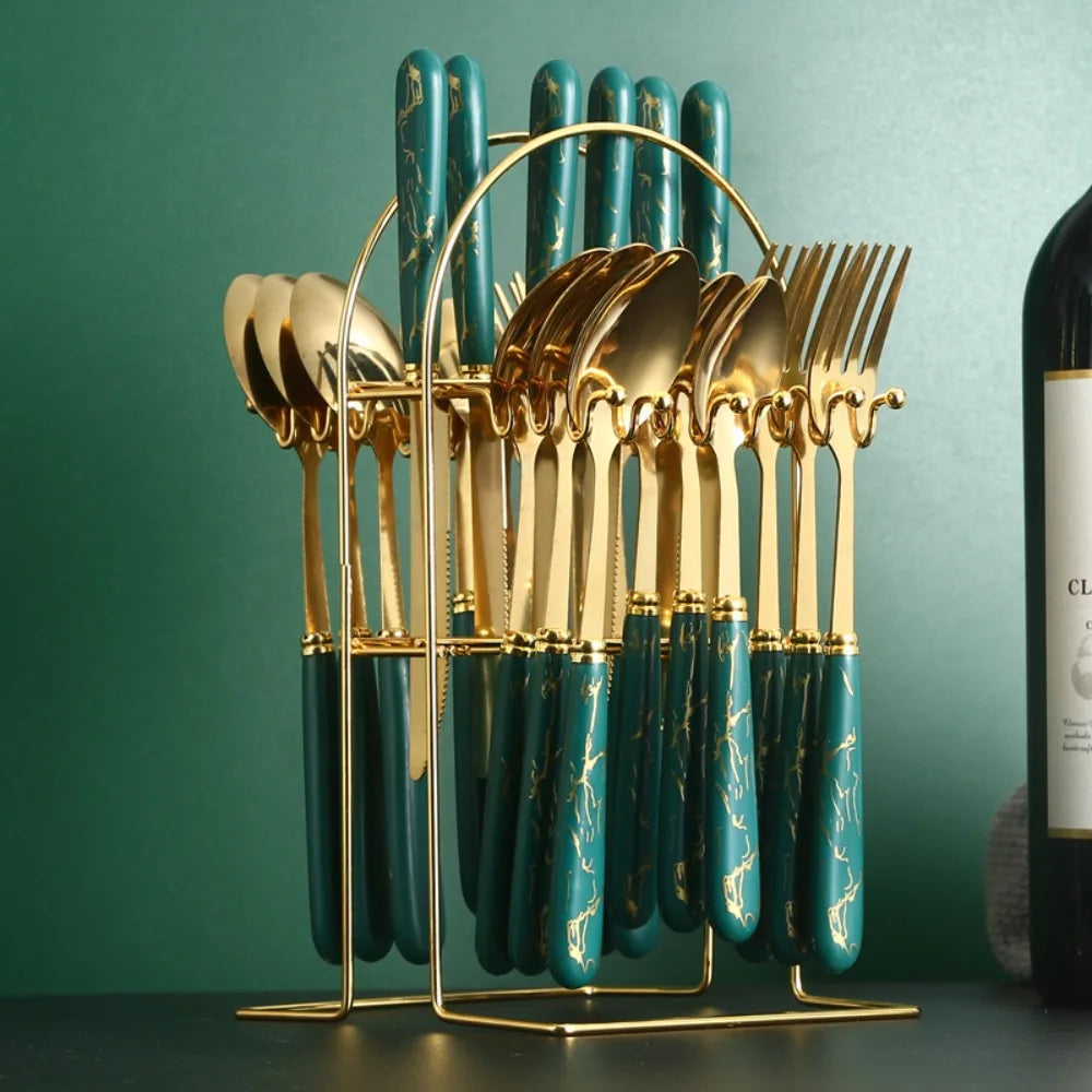 Metal Solid Tableware Set Stainless