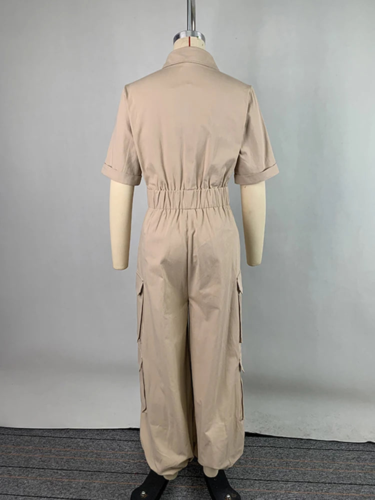 Button Pocket Jumpsuit