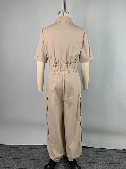 Button Pocket Jumpsuit