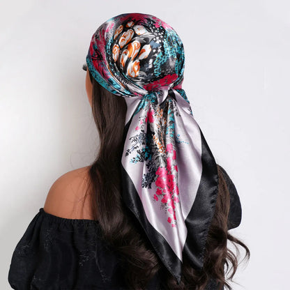 Silk Satin Square Scarf