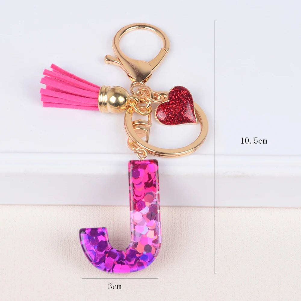 A-Z Alphabet Initial Letter Keychain
