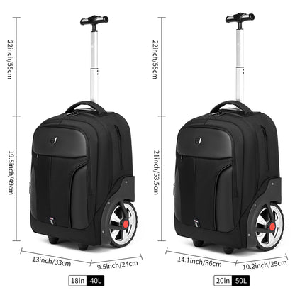 20-Inch Rolling Laptop Backpack